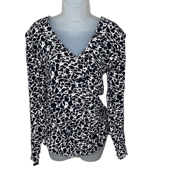 ISABEL MARANT ÉTOILE Black White Print Slade Top Women’s Size Small - Picture 2 of 11